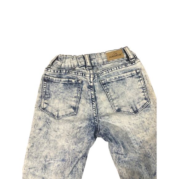 Jordache Blue Acid Wash Fringe Trim Denim Jeans Kids Girls Sz 6 - Picture 9 of 10